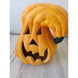 East West vintage gourd pumpkin curved light up as is Halloween fall decor large